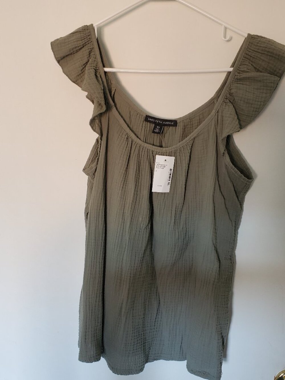 Green ruffle top